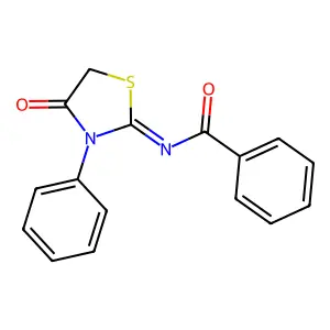 N-(4-oxo-3-phenyl-1,3-thiazolidin-2-ylidene)benzamide structure