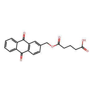 Glutaryl-2-(hydroxymethyl)anthraquinone structure