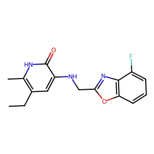 2(1H)-Pyridinone, 5-ethyl-3-(((4-fluoro-2-benzoxazolyl)methyl)amino)-6-methyl- structure