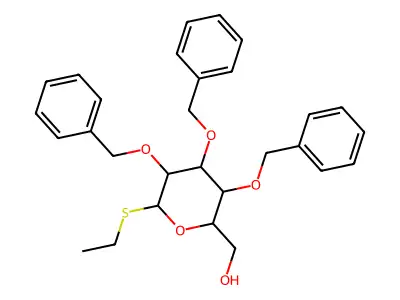 Ethyl 2,3,4-tri-O-benzyl-b-D-thiogalactopyranoside structure