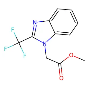 methyl 2-[2-(trifluoromethyl)-1H-1,3-benzodiazol-1-yl]acetate structure