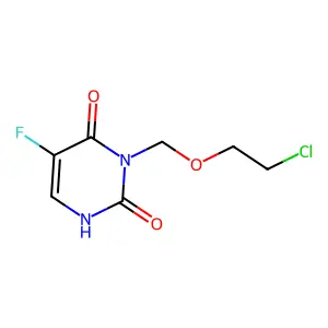 1-((2-Chloroethoxy)methyl)-5-fluorouracil structure