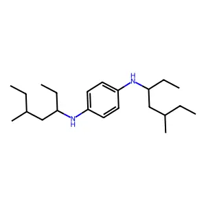 N,N'-bis(1-ethyl-3-methylpentyl)-p-phenylenediamine structure