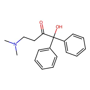 2-Butanone, 4-dimethylamino-1,1-diphenyl-1-hydroxy- structure