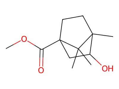 3-Hydroxy-4,7,7-trimethyl-bicyclo[2.2.1]heptane-1-carboxylic acid methyl ester structure