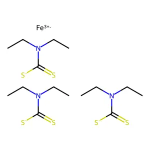 二乙基二硫代氨基甲酸铁 structure