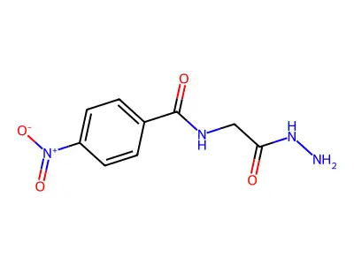 N-hydrazinocarbonylmethyl-4-nitrobenzamide structure