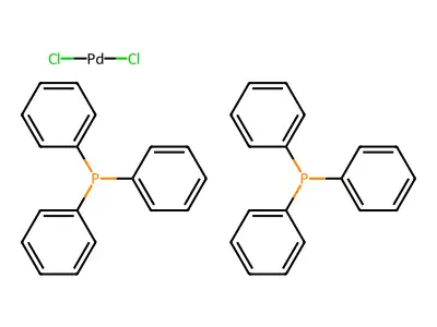 二氯双(三苯基膦)钯 structure
