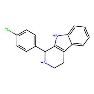 1-(4-chlorophenyl)-2,3,4,9-tetrahydro-1H-beta-carboline structure