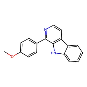 9H-Pyrido[3,4-b]indole, 1-(4-methoxyphenyl)- structure