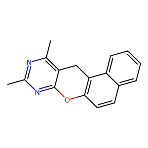 9,11-Dimethyl-12H-naphtho(1',2':5,6)pyrano(2,3-d)pyrimidine structure