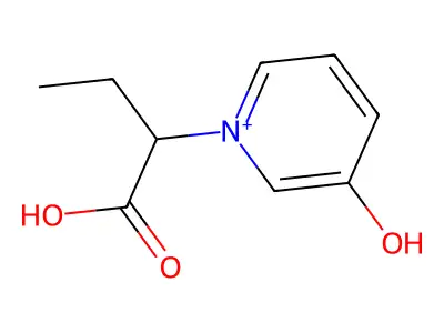 2-(3-羟基吡啶-1-鎓-1-基)丁酸 structure