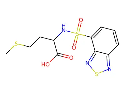 4-({[1-Carboxy-3-(methylthio)propyl]amino}sulfonyl)-2,1,3-benzothiadiazol structure