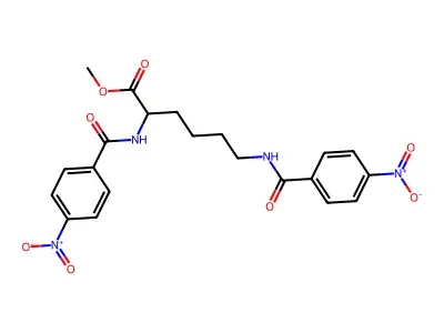 Methyl 2,6-bis[(4-nitrobenzoyl)amino]hexanoate structure