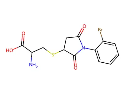 Cysteine, S-[1-(2-bromophenyl)-2,5-dioxo-3-pyrrolidinyl]- structure