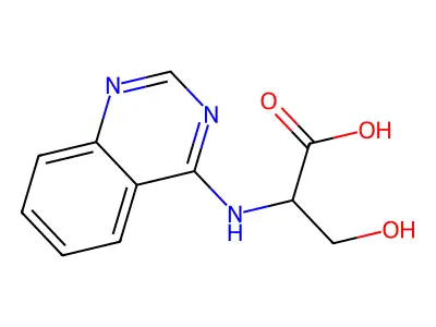 3-Hydroxy-2-(quinazolin-4-ylamino)propanoic acid structure