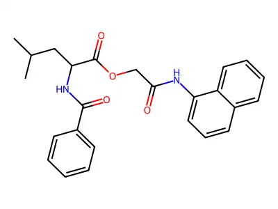2-(naphthalen-1-ylamino)-2-oxoethyl N-(phenylcarbonyl)leucinate structure