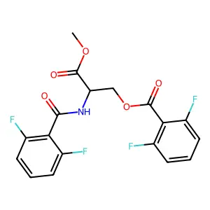 2-[(2,6-difluorobenzoyl)amino]-3-methoxy-3-oxopropyl 2,6-difluorobenzenecarboxylate structure