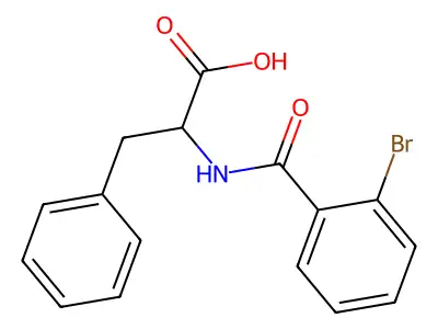 2-[(2-Bromophenyl)carbonylamino]-3-phenylpropanoic acid structure