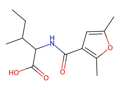 2-[(2,5-Dimethyl-furan-3-carbonyl)-amino]-3-methyl-pentanoic acid structure