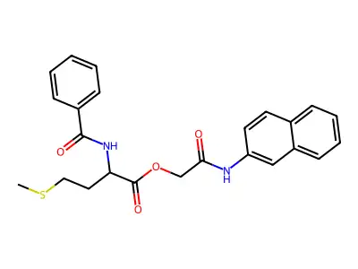 2-(2-Naphthylamino)-2-oxoethyl 2-(benzoylamino)-4-(methylsulfanyl)butanoate structure
