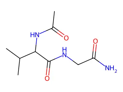 N-(氨基甲酰甲基)-2-乙酰氨基-3-甲基丁酰胺 structure