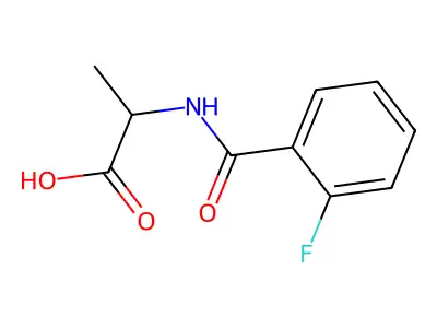 2-[(2-Fluorobenzoyl)amino]propanoic acid structure