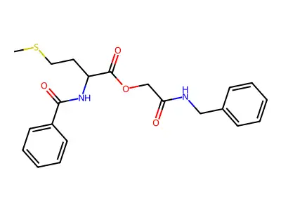 2-(benzylamino)-2-oxoethyl N-(phenylcarbonyl)methioninate structure
