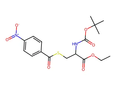 Ethyl 2-[(tert-butoxycarbonyl)amino]-3-[(4-nitrobenzoyl)sulfanyl]propanoate structure