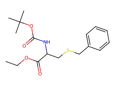 Ethyl 3-(benzylsulfanyl)-2-[(tert-butoxycarbonyl)amino]propanoate structure