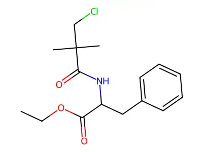 Ethyl 2-[(3-chloro-2,2-dimethylpropanoyl)amino]-3-phenylpropanoate structure