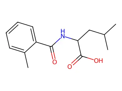 4-Methyl-2-[(2-methylphenyl)formamido]pentanoic acid structure