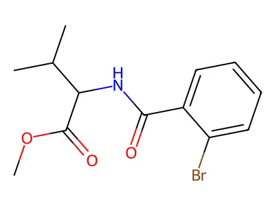 Valine, N-(2-bromobenzoyl)-, methyl ester structure