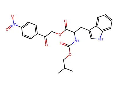 Tryptophan, N-[(2-methylpropoxy)carbonyl]-, 2-(4-nitrophenyl)-2-oxoethyl ester structure