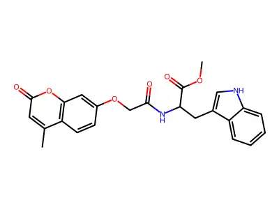 methyl N-{[(4-methyl-2-oxo-2H-chromen-7-yl)oxy]acetyl}tryptophanate structure