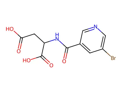 2-[(5-bromopyridine-3-carbonyl)amino]butanedioic Acid structure