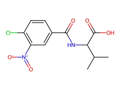 2-((4-Chloro-3-nitrophenyl)formamido)-3-methylbutanoic acid structure