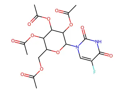 [3,4,5-Triacetyloxy-6-(5-fluoro-2,4-dioxopyrimidin-1-yl)oxan-2-yl]methyl acetate structure