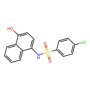 4-chloro-N-(4-hydroxy-1-naphthyl)benzenesulfonamide structure