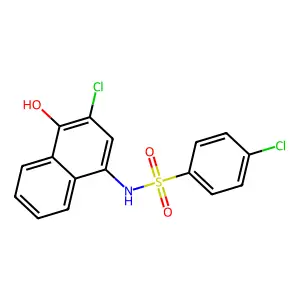 (3-Chloro-4-hydroxynaphthyl)[(4-chlorophenyl)sulfonyl]amine structure