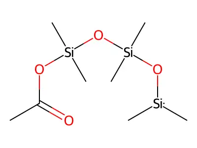 [[Dimethylsilyloxy(dimethyl)silyl]oxy-dimethylsilyl] acetate structure