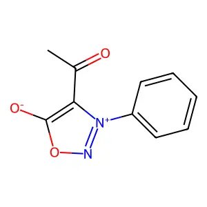 3-Phenyl-4-acetylsydnone structure