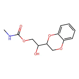 1,2-Ethanediol, 1-(1,4-benzodioxan-2-yl)-, methylcarbamate structure