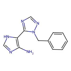 5-(2-benzyl-1,2,4-triazol-3-yl)-1H-imidazol-4-amine structure