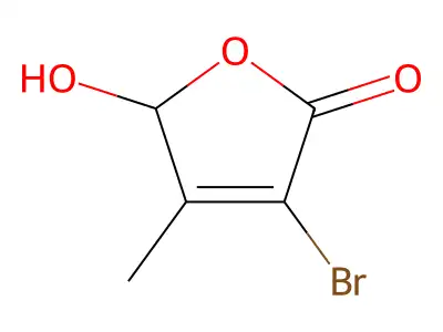 4-bromo-2-hydroxy-3-methyl-2H-furan-5-one structure