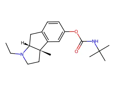 Carbamic acid, 1,1-dimethylethyl-, 1-ethyl-1,2,3,3a,8,8a-hexahydro-3a-methylindeno(2,1-b)pyrrol-5-yl ester, cis-(+-)- structure