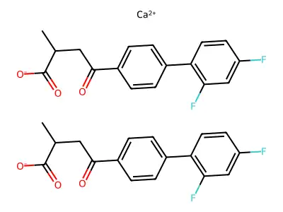 Calcium 4-(2',4'-difluorobiphenyl-4-yl)-2-methyl-4-oxobutanoate structure