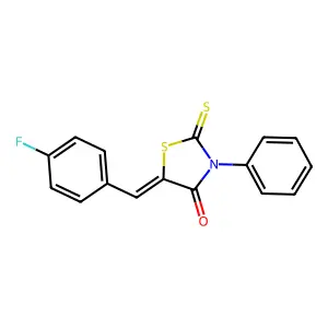 5-(4-Fluorobenzylidene)-3-phenyl-2-thioxo-1,3-thiazolidin-4-one structure