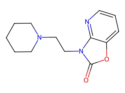 Oxazolo(4,5-b)pyridin-2(3H)-one, 3-(2-(1-piperidinyl)ethyl)- structure