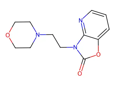 Oxazolo(4,5-b)pyridin-2(3H)-one, 3-(2-(4-morpholinyl)ethyl)- structure